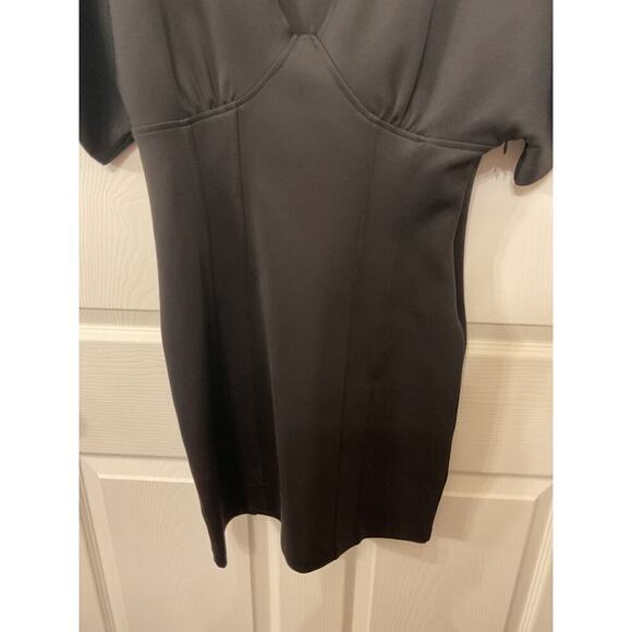 Zara Black BodyCon Flare Sleeve Mini Dress, M - Picture 3 of 6